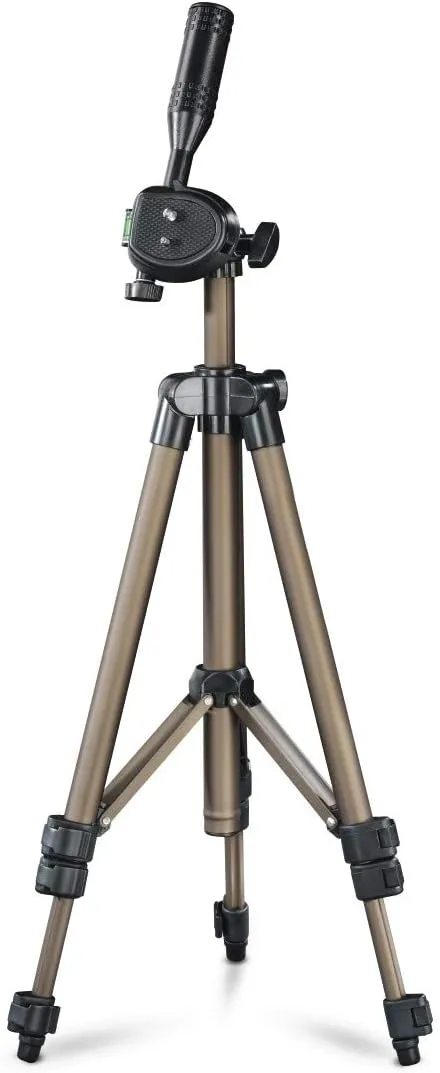 Hama Star 5" Tripod | Light Tripod with 36-105 cm Height | 3 Way Head | 1/4" Connection for DSLR and System Cameras | with Carrying Case | Champagne