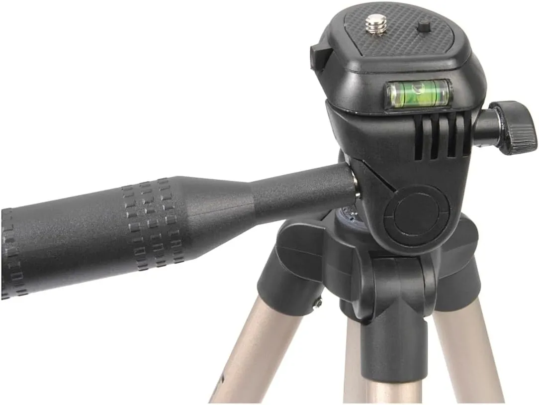 Hama Star 5" Tripod | Light Tripod with 36-105 cm Height | 3 Way Head | 1/4" Connection for DSLR and System Cameras | with Carrying Case | Champagne