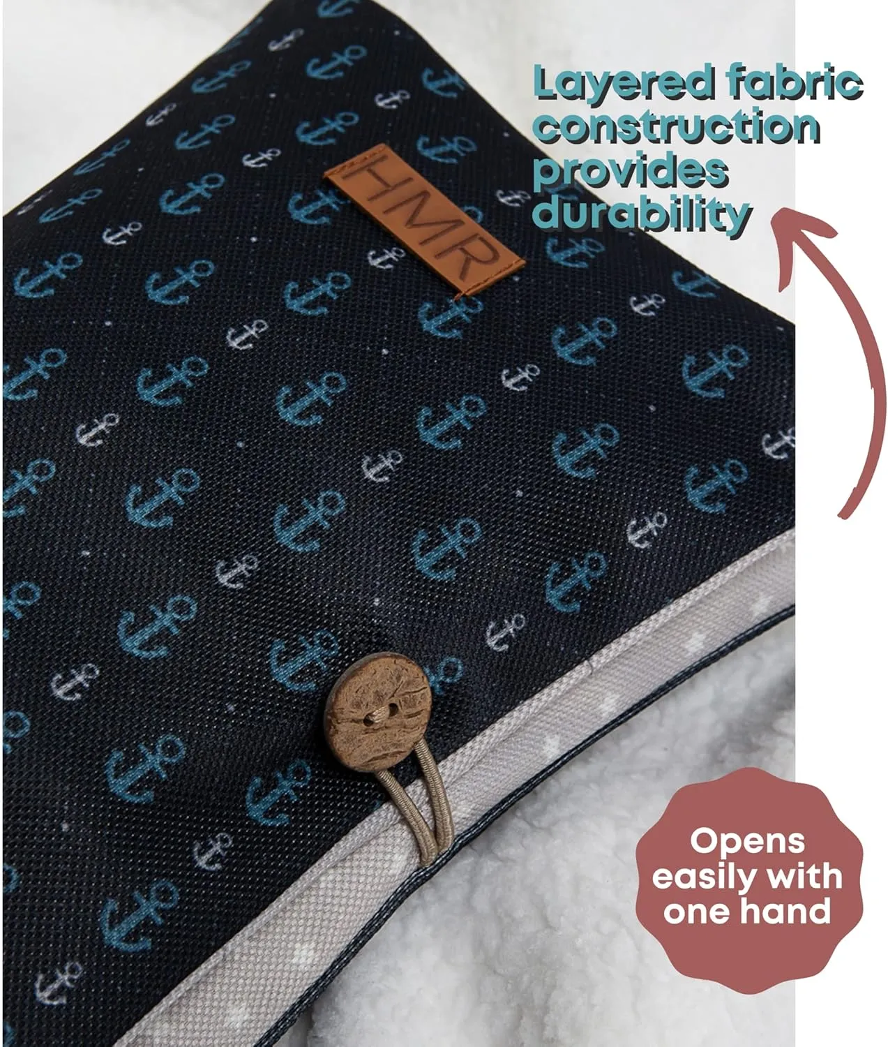 HAMUR Baby Diaper Bag Organizer – Travel-Friendly, Compact & Foldable | Stroller Pouch for Newborn Essentials – Must-Have for Boys & Girls (Anchor)