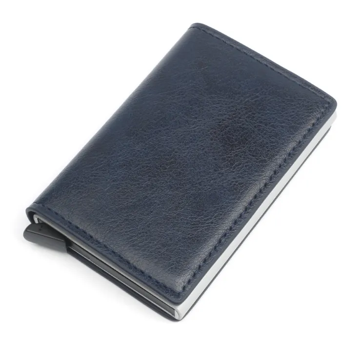 Hand push automatic card wallet card box