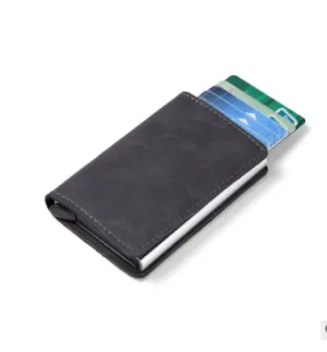 Hand push automatic card wallet card box