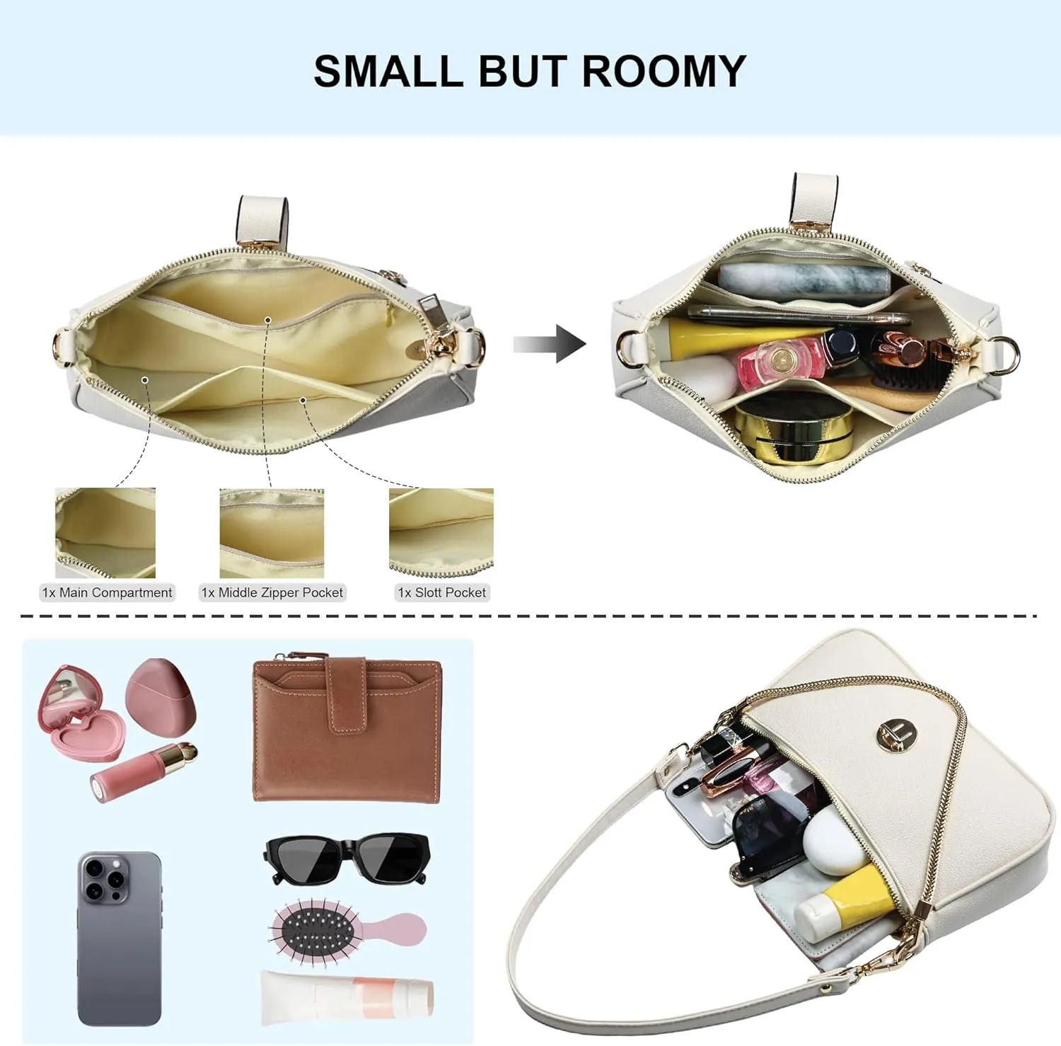 Handbags for Women Vegan Leather Women's Underarm Bag Shoulder Bag for Women Retro Clutch Hobo Purse
