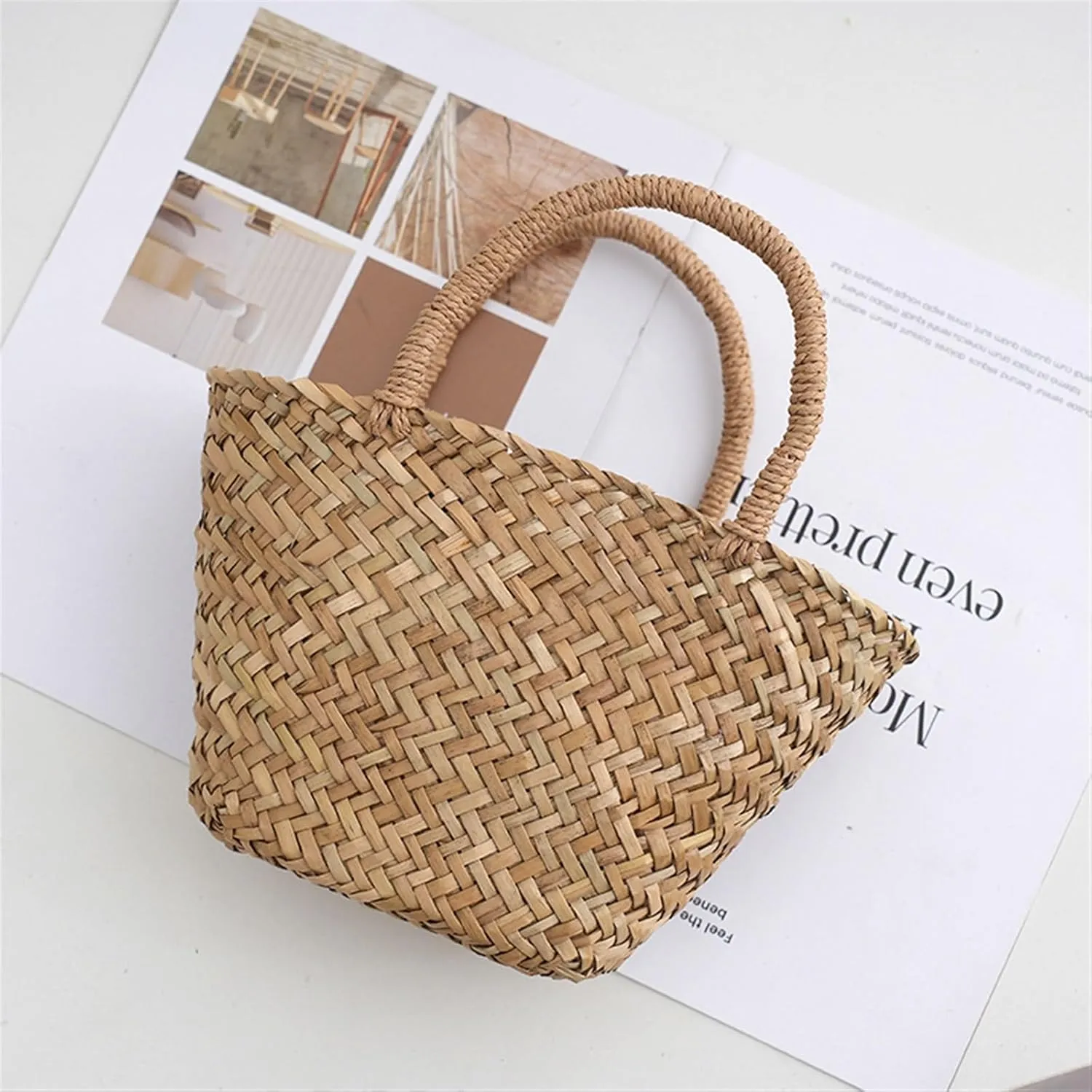 Handmade Woven Wrapped Bags, Simple Handbags, Handbags, Vegetable Basket Bag Women