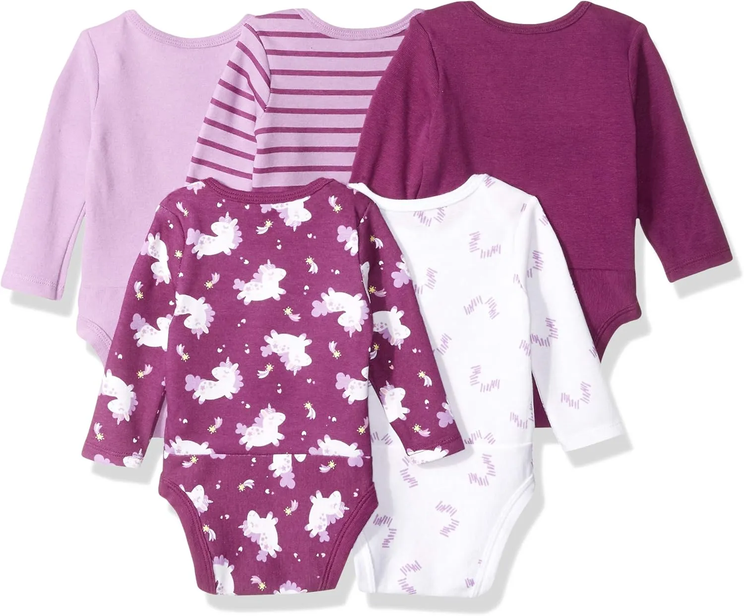 Hanes Baby and Toddler Ultimate Flexy Long Sleeve Bodysuit (5 Pack)