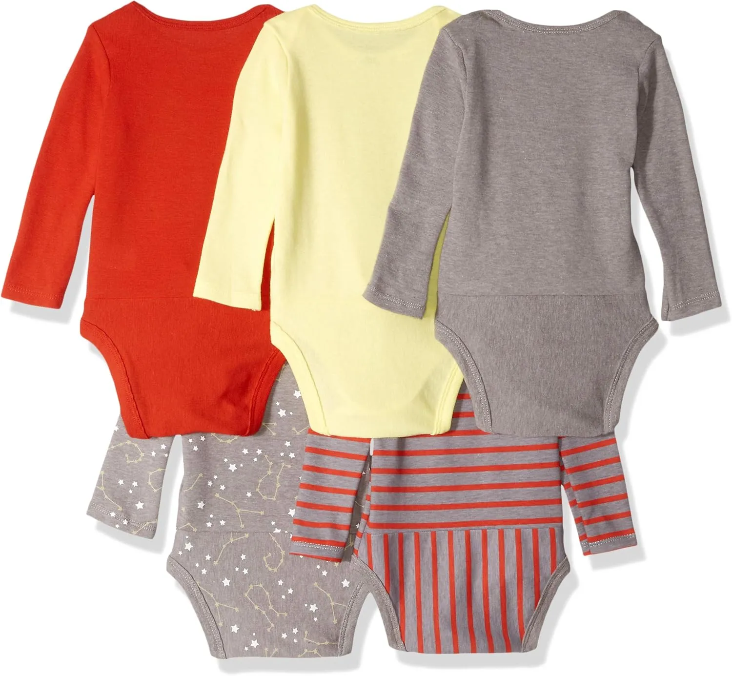 Hanes Baby and Toddler Ultimate Flexy Long Sleeve Bodysuit (5 Pack)