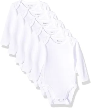 Hanes Baby and Toddler Ultimate Flexy Long Sleeve Bodysuit (5 Pack)