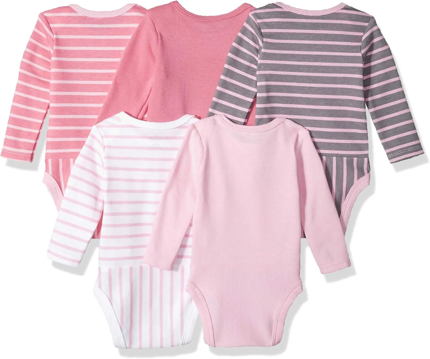 Hanes Baby and Toddler Ultimate Flexy Long Sleeve Bodysuit (5 Pack)