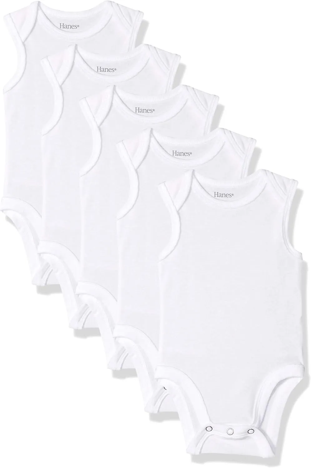 Hanes Baby and Toddler Ultimate Flexy Sleeveless Bodysuit (5 Pack)