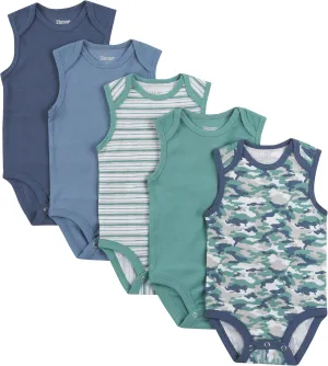 Hanes Baby and Toddler Ultimate Flexy Sleeveless Bodysuit (5 Pack)