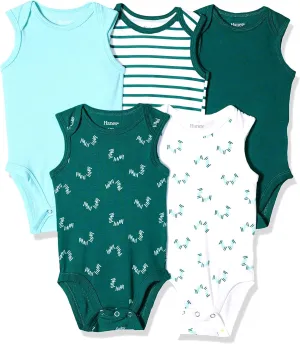 Hanes Baby and Toddler Ultimate Flexy Sleeveless Bodysuit (5 Pack)