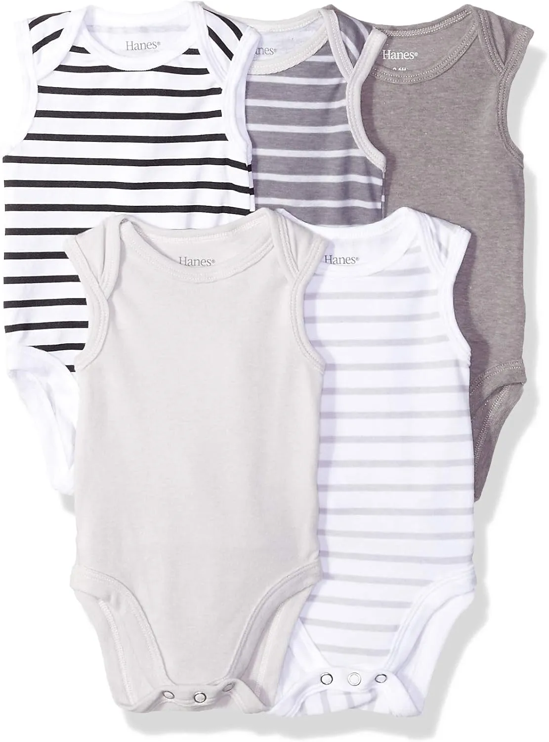 Hanes Baby and Toddler Ultimate Flexy Sleeveless Bodysuit (5 Pack)