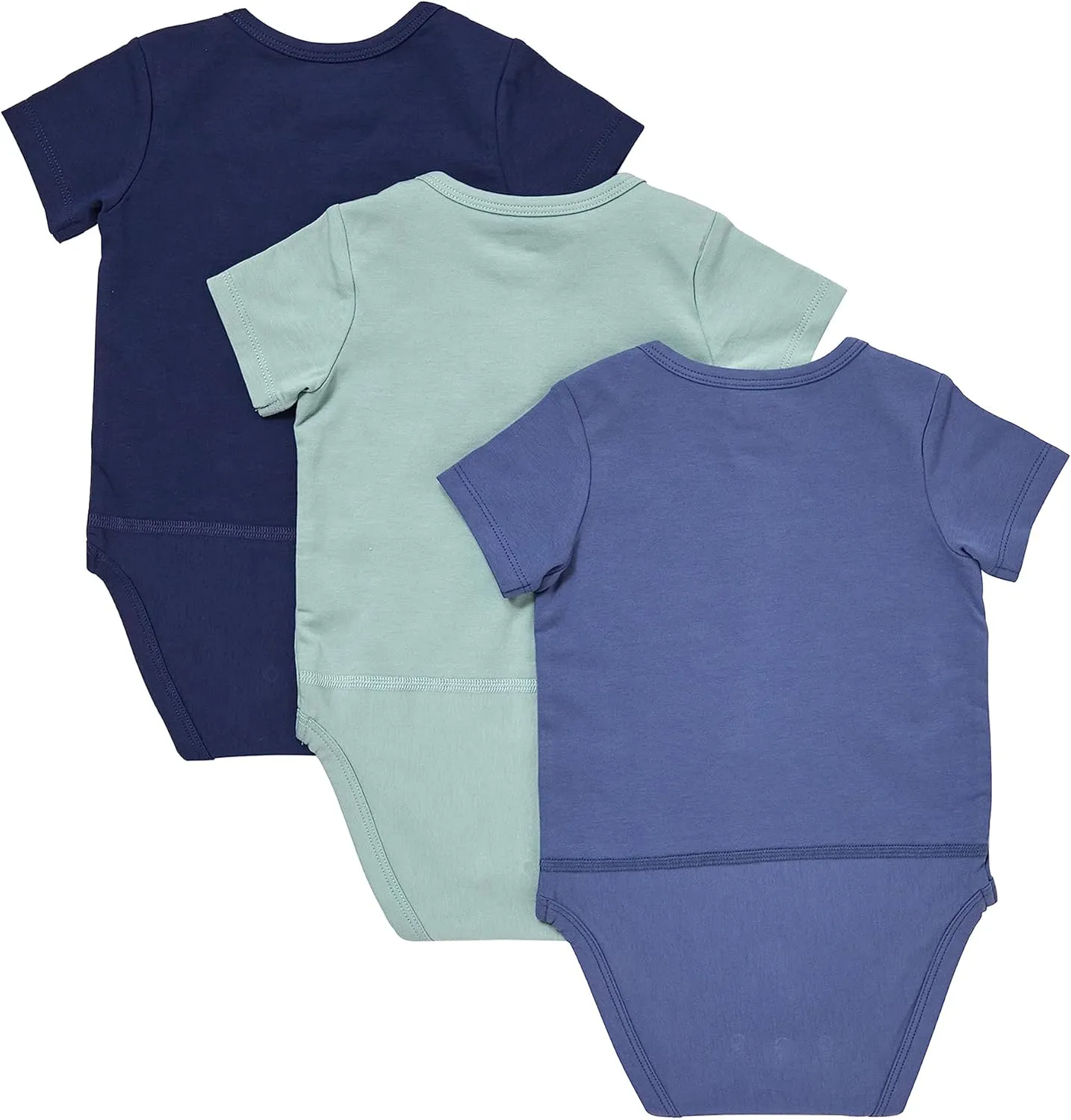 Hanes Baby Pure Comfort Organic Short Sleeve Bodysuit, Infant Boy & Girl, 3-Pack