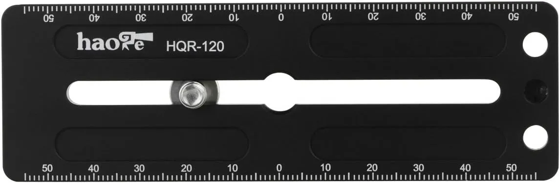 Haoge 120mm Multi-Purpose Long Quick Release Extender Rail Sliding Plate for Camera Tripod Ballhead Clamp fit Benro Arca Swiss Sunwayfoto