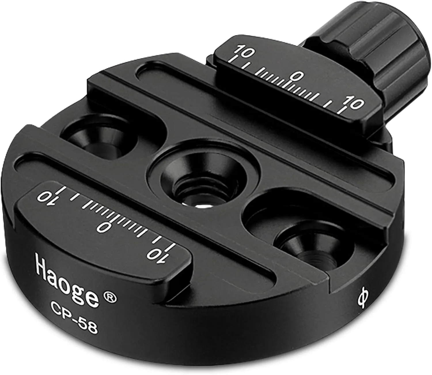 Haoge 58mm Screw Knob Clamp Adapter Mount for Quick Release QR Plate Camera Tripod Ballhead Monopod Ball Head Fit Arca Swiss