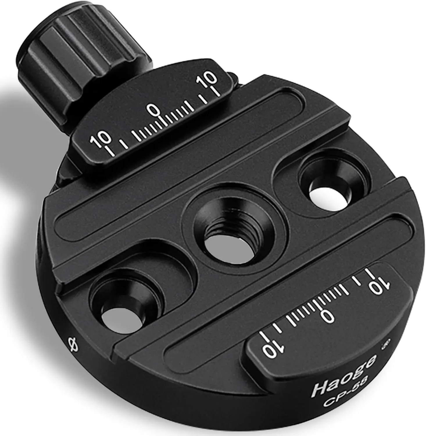 Haoge 58mm Screw Knob Clamp Adapter Mount for Quick Release QR Plate Camera Tripod Ballhead Monopod Ball Head Fit Arca Swiss