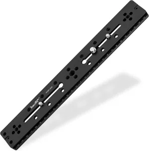 Haoge HQR-300 300mm Multi-Purpose Dual Dovetail Long Quick Release Extender Rail Sliding Plate for Camera Tripod Ballhead Clamp fit Benro Arca Swiss Sunwayfoto