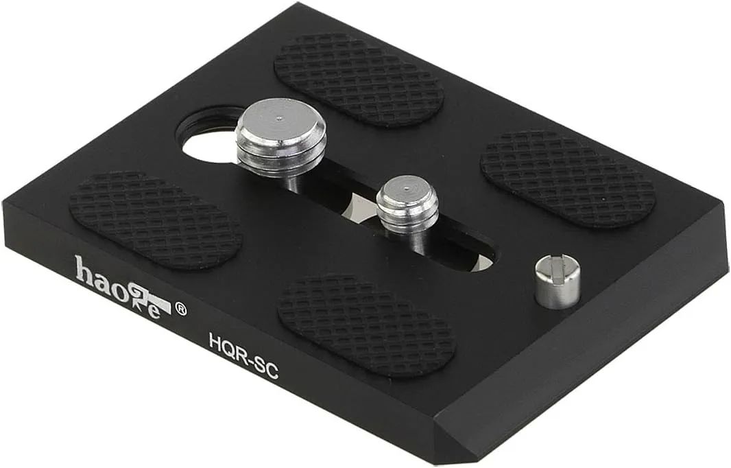 Haoge HQR-SC Camera QR Quick Release Plate for Sachtler Video 14II, DV 2, DV 4, DV 6, DV 8, DV 8/100, DV10 3 3, DV10 5 5, FSB6T, FSB8T, FSB10T Tripod Fluid Head Replace Touch & Go Plate S