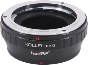 Haoge Manual Lens Mount Adapter for Rollei 35 SL35 QBM Quick Bayonet Mount Lens to Olympus Micro Four Thirds MFT M4/3 M43 Mount Camera
