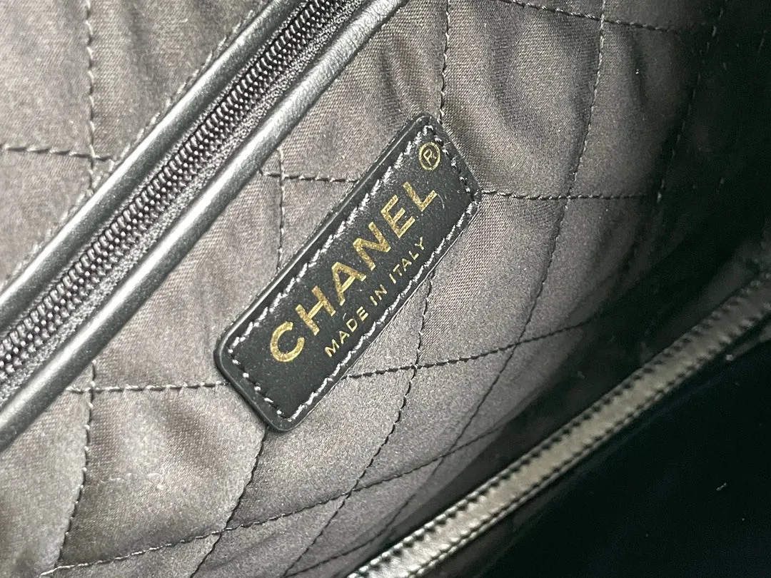 Hardware Lambskin Promotional Secure delivery 22 Bag CHANEL Gold Hobo Black 24K