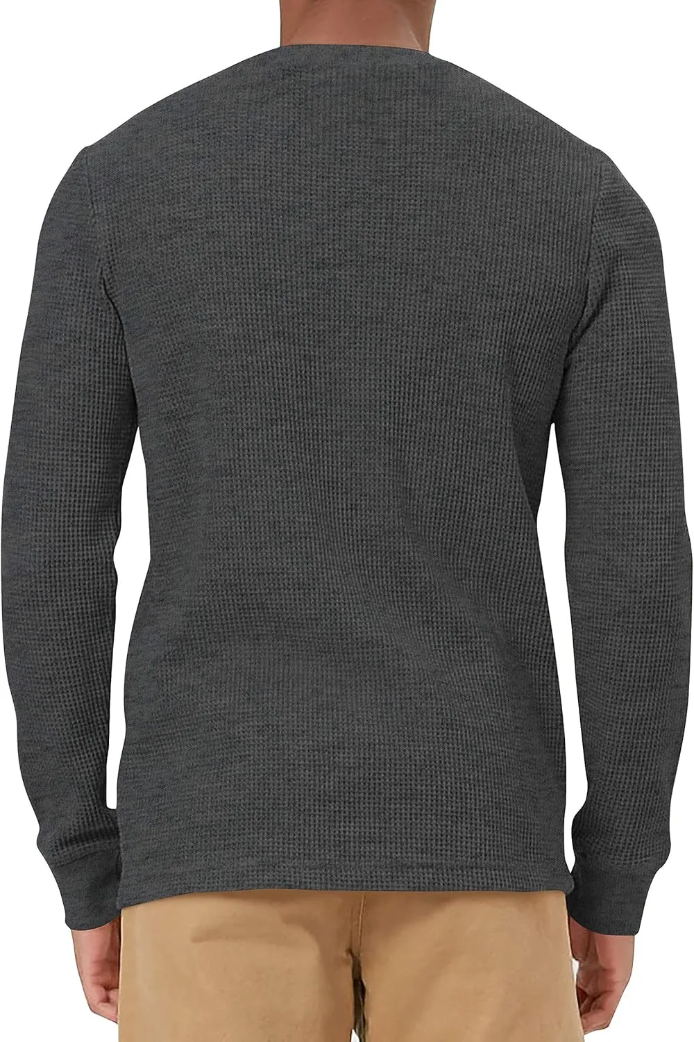 Hat and Beyond Mens Heavyweight Thermal Shirts Long Sleeve Cotton Crew Neck Cold Big Tall Tops