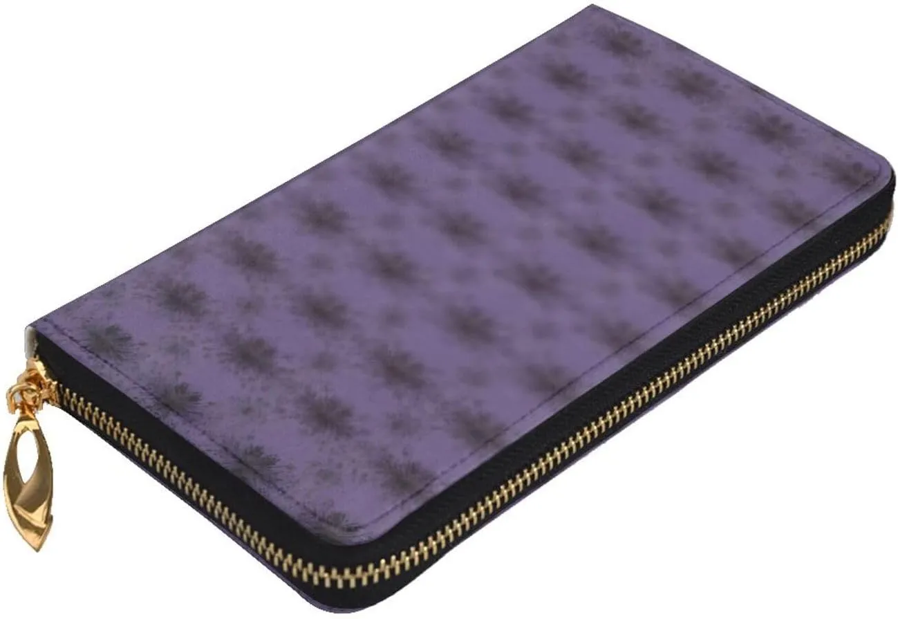 Haunted Mansion Leather Wallet Long Zip Purse Card Phone Holder Case Clutch For Women & Men,Pu Leather
