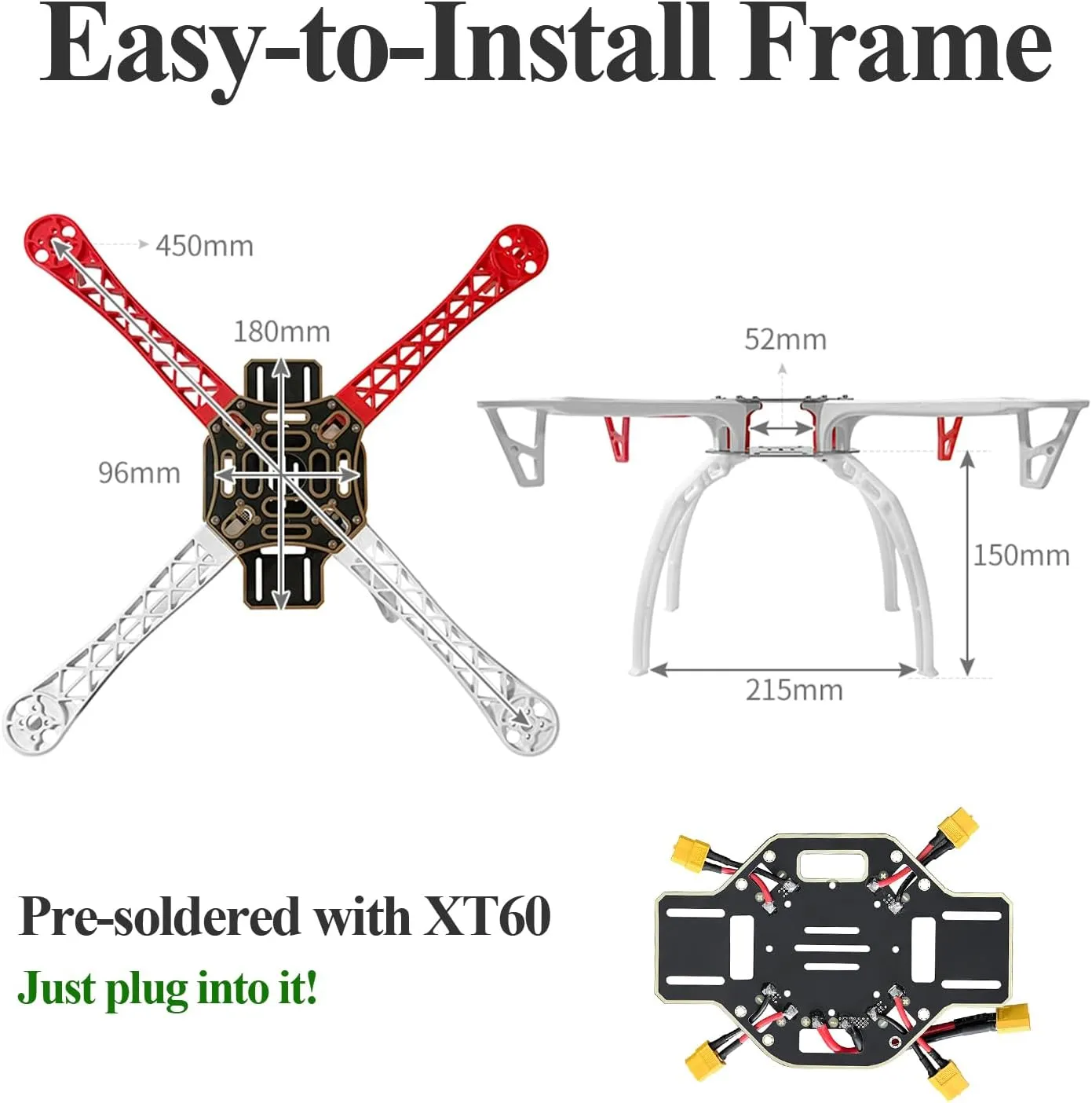 HAWK'S WORK F450 Drone Kit to build, DIY Quadcopter Set, Frame   Pixhawk   GPS   Power Module   ESC   Brushless Motor   Prop   Battery   RC Transmitter&Receiver   Accessory   Guild Book&Video(Latest Upgrade)