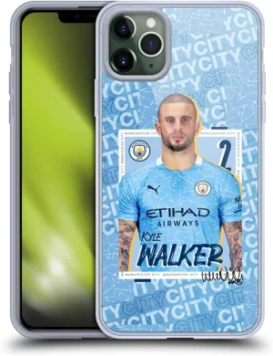 Head Case Designs Officially Licensed Manchester City Man City FC Kyle Walker 2020/21 First Team Gel Case [Military Grade Protection] Compatible with Apple iPhone 11 Pro Max and MagSafe