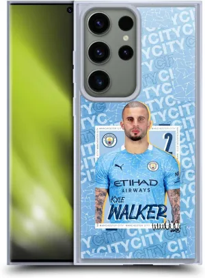Head Case Designs Officially Licensed Manchester City Man City FC Kyle Walker 2020/21 First Team Gel Case [Military Grade Protection] Compatible with Samsung Galaxy S23 Ultra 5G and MagSafe