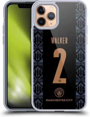 Head Case Designs Officially Licensed Manchester City Man City FC Kyle Walker 2020/21 Players Away Kit Group 2 Gel Case [Military Grade Protection] Compatible with Apple iPhone 11 Pro and MagSafe