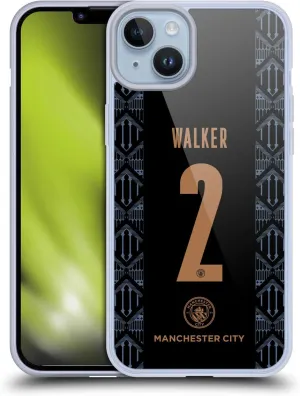 Head Case Designs Officially Licensed Manchester City Man City FC Kyle Walker 2020/21 Players Away Kit Group 2 Gel Case [Military Grade Protection] Compatible with Apple iPhone 14 Plus and MagSafe