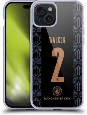 Head Case Designs Officially Licensed Manchester City Man City FC Kyle Walker 2020/21 Players Away Kit Group 2 Gel Case [Military Grade Protection] Compatible with Apple iPhone 15 Plus and MagSafe