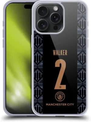 Head Case Designs Officially Licensed Manchester City Man City FC Kyle Walker 2020/21 Players Away Kit Group 2 Gel Case [Military Grade Protection] Compatible with Apple iPhone 15 Pro Max and MagSafe