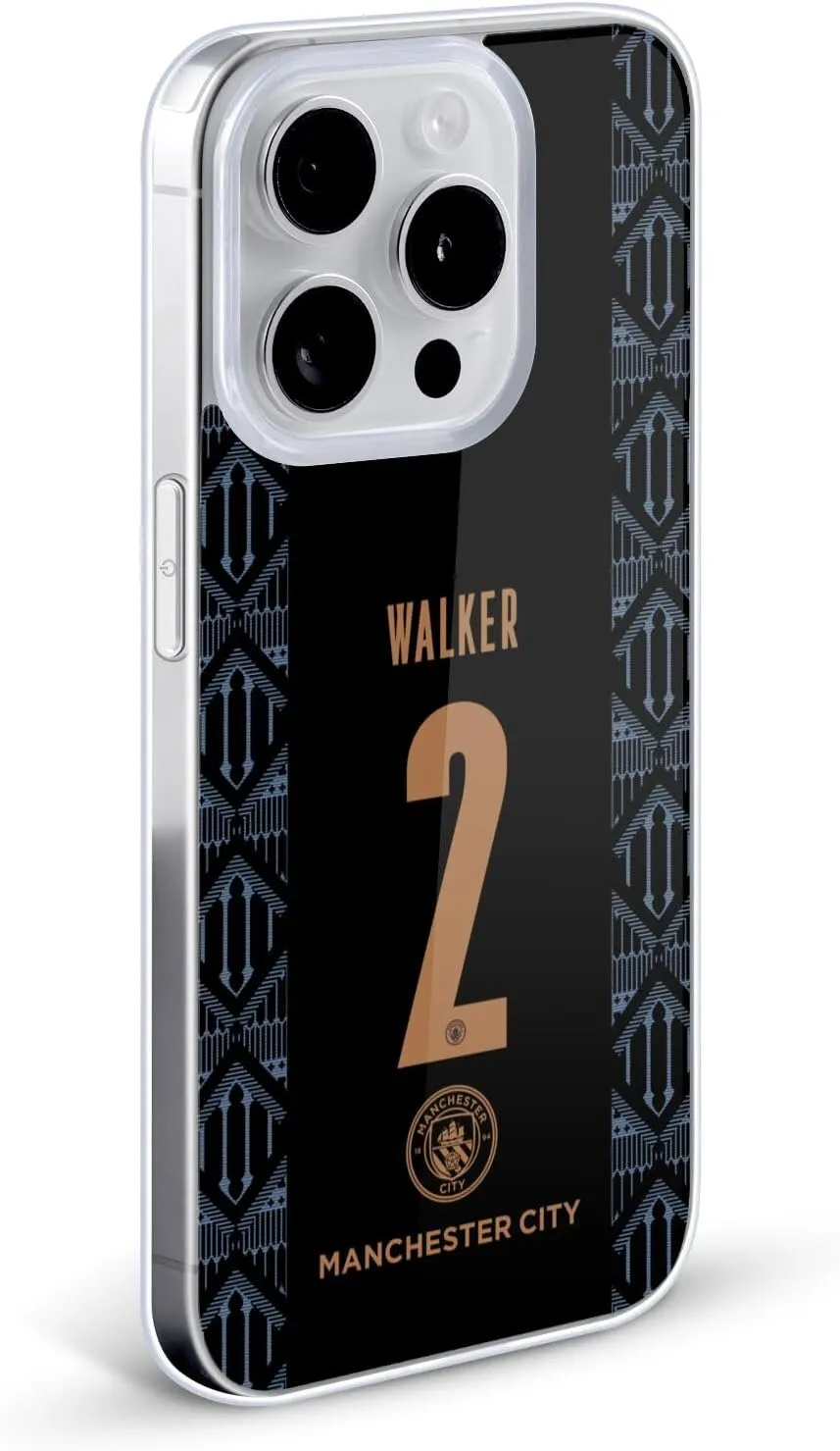 Head Case Designs Officially Licensed Manchester City Man City FC Kyle Walker 2020/21 Players Away Kit Group 2 Gel Case [Military Grade Protection] Compatible with Apple iPhone 15 Pro Max and MagSafe