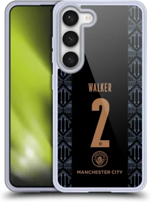 Head Case Designs Officially Licensed Manchester City Man City FC Kyle Walker 2020/21 Players Away Kit Group 2 Gel Case [Military Grade Protection] Compatible with Samsung Galaxy S23 5G and MagSafe