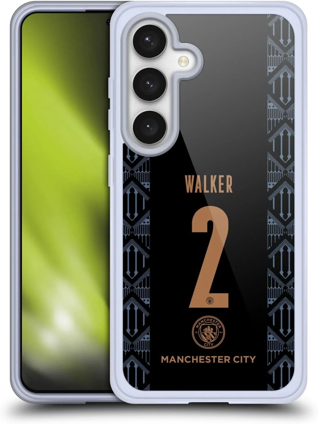 Head Case Designs Officially Licensed Manchester City Man City FC Kyle Walker 2020/21 Players Away Kit Group 2 Gel Case [Military Grade Protection] Compatible with Samsung Galaxy S24 5G and MagSafe