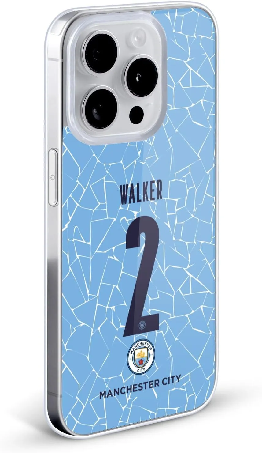 Head Case Designs Officially Licensed Manchester City Man City FC Kyle Walker 2020/21 Players Home Kit Group 2 Gel Case [Military Grade Protection] Compatible with Apple iPhone 14 Plus and MagSafe