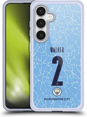 Head Case Designs Officially Licensed Manchester City Man City FC Kyle Walker 2020/21 Players Home Kit Group 2 Gel Case [Military Grade Protection] Compatible with Samsung Galaxy S24 5G and MagSafe