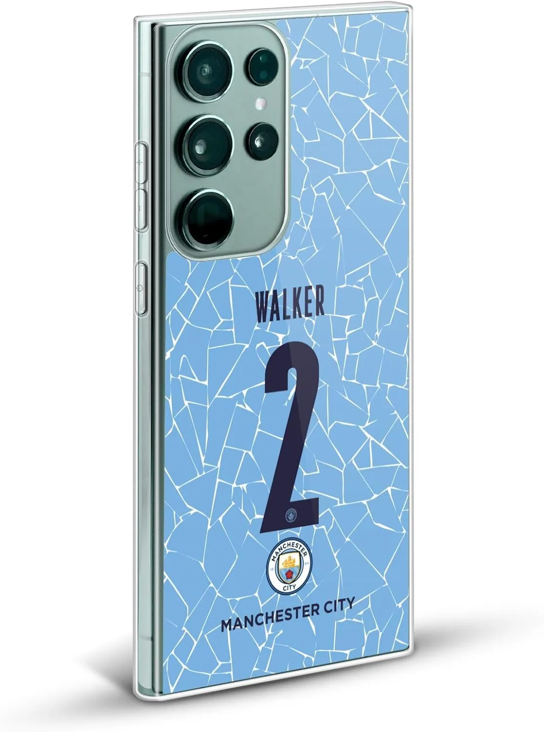 Head Case Designs Officially Licensed Manchester City Man City FC Kyle Walker 2020/21 Players Home Kit Group 2 Gel Case [Military Grade Protection] Compatible with Samsung Galaxy S24 Ultra 5G/MagSafe