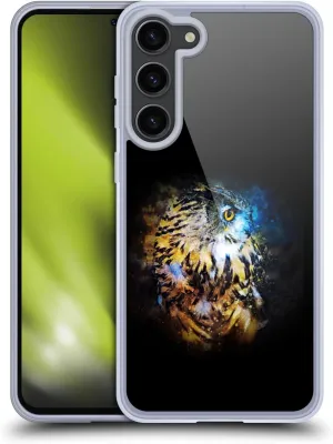 Head Case Designs Officially Licensed Riza Peker Owl Splash Animal Abstract Soft Gel Case [Military Grade Protection] Compatible with Samsung Galaxy S23  5G