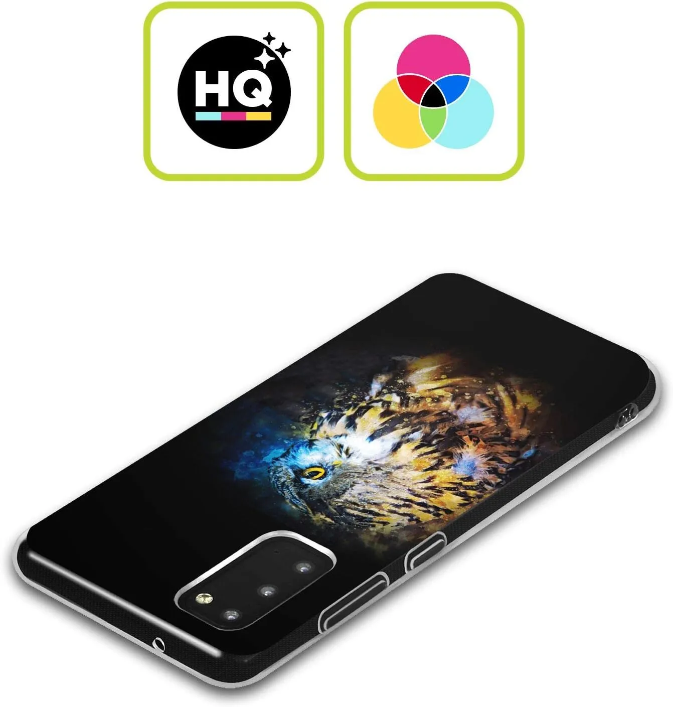 Head Case Designs Officially Licensed Riza Peker Owl Splash Animal Abstract Soft Gel Case [Military Grade Protection] Compatible with Samsung Galaxy S23  5G