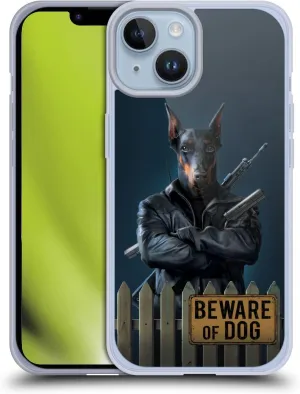 Head Case Designs Officially Licensed Vincent HIE Beware of Dog Canidae Gel Case [Military Grade Protection] Compatible with Apple iPhone 14 and Compatible with MagSafe