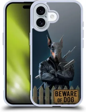 Head Case Designs Officially Licensed Vincent HIE Beware of Dog Canidae Gel Case [Military Grade Protection] Compatible with Apple iPhone 16 and Compatible with MagSafe