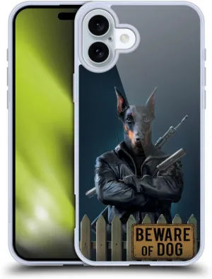 Head Case Designs Officially Licensed Vincent HIE Beware of Dog Canidae Gel Case [Military Grade Protection] Compatible with Apple iPhone 16 Plus and Compatible with MagSafe