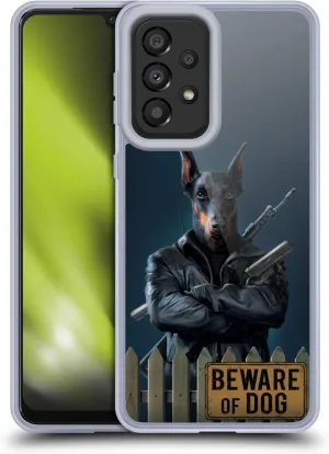 Head Case Designs Officially Licensed Vincent HIE Beware of Dog Canidae Soft Gel Case [Military Grade Protection] Compatible with Galaxy A33 5G (2022)