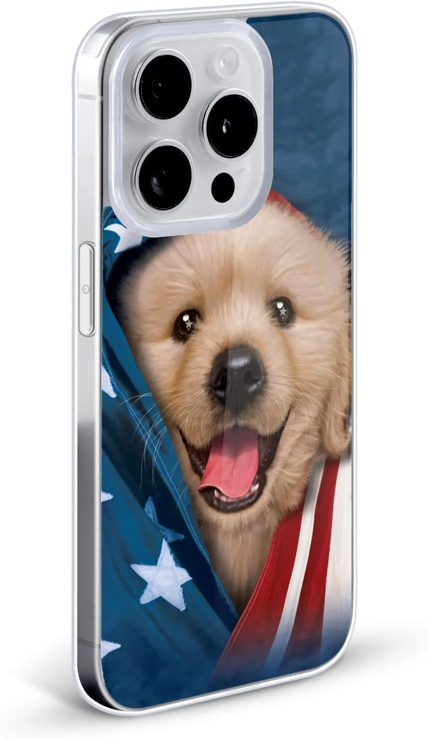 Head Case Designs Officially Licensed Vincent HIE Patriotic Golden Retriever Canidae Soft Gel Case [Military Grade Protection] Compatible with Apple iPhone 13 Pro Max