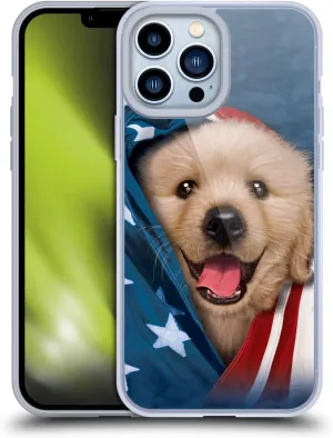 Head Case Designs Officially Licensed Vincent HIE Patriotic Golden Retriever Canidae Soft Gel Case [Military Grade Protection] Compatible with Apple iPhone 13 Pro Max
