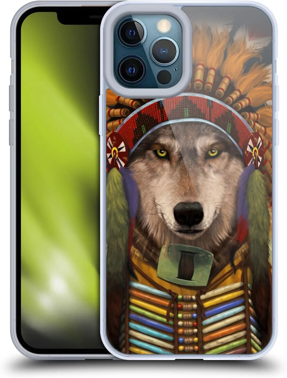 Head Case Designs Officially Licensed Vincent HIE Wolf Spirit Chief Canidae Gel Case [Military Grade Protection] Compatible with Apple iPhone 12 Pro Max and Compatible with MagSafe