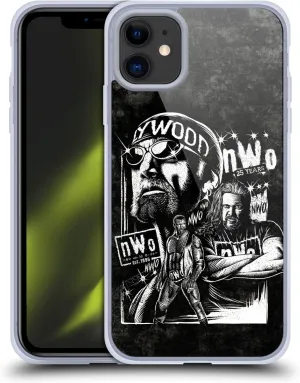 Head Case Designs Officially Licensed WWE Fathead Superstar NWO Gel Case [Military Grade Protection] Compatible with Apple iPhone 11 and Compatible with MagSafe
