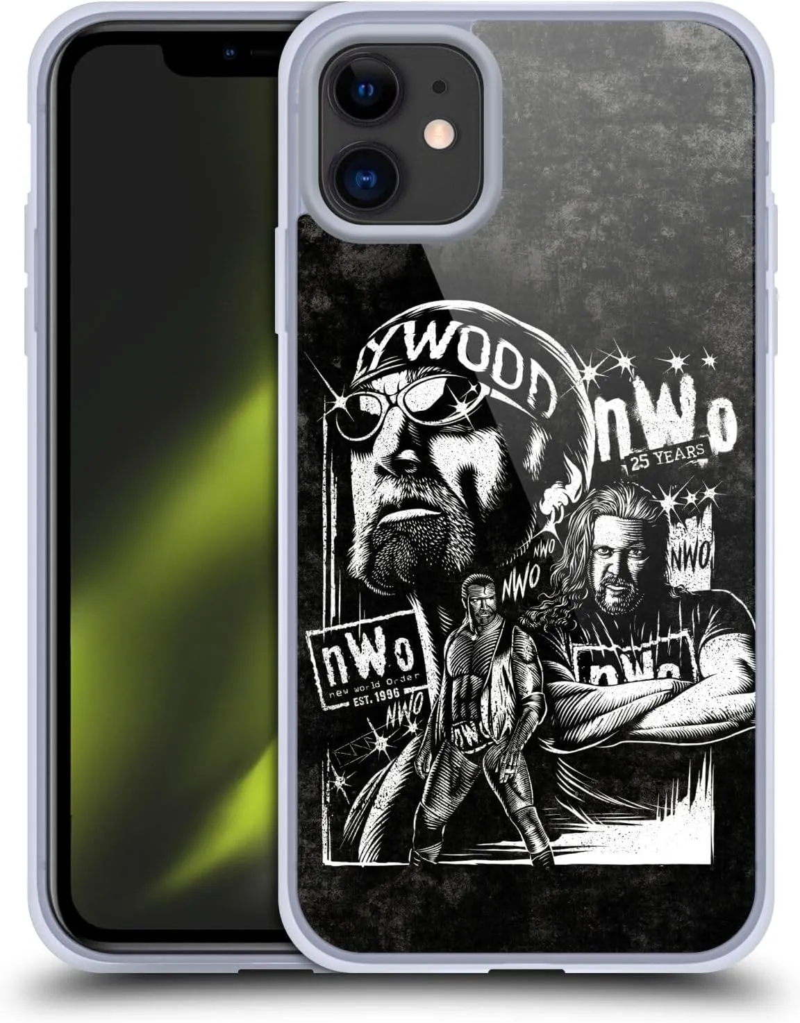 Head Case Designs Officially Licensed WWE Fathead Superstar NWO Gel Case [Military Grade Protection] Compatible with Apple iPhone 11 and Compatible with MagSafe