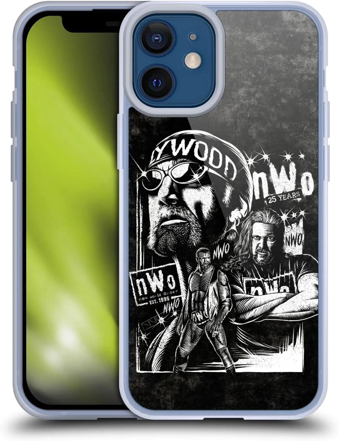 Head Case Designs Officially Licensed WWE Fathead Superstar NWO Gel Case [Military Grade Protection] Compatible with Apple iPhone 12 Mini
